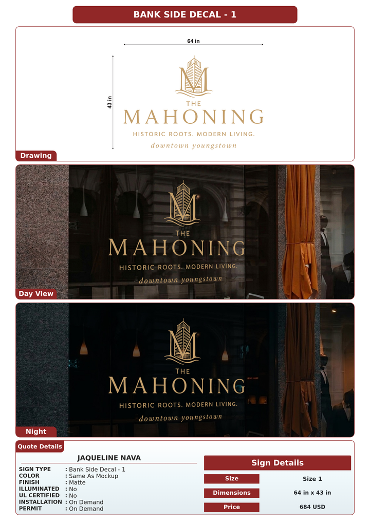 CUSTOM MOCKUP SIGN FOR Jaqueline Nava