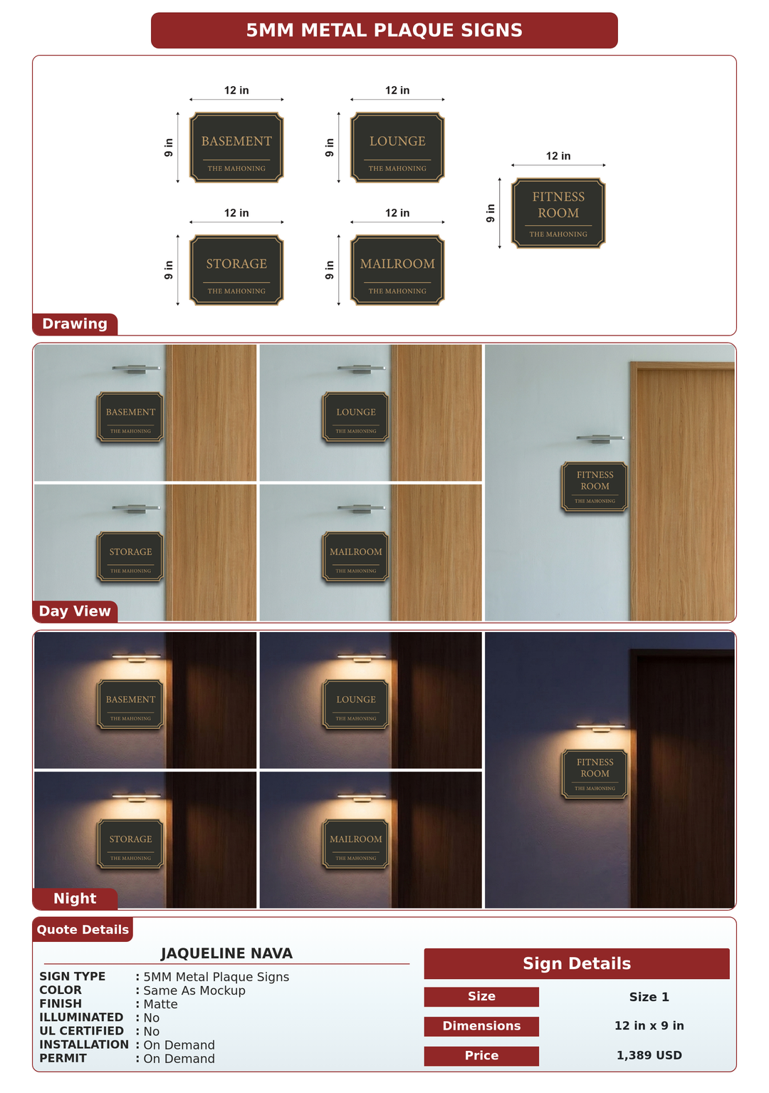 CUSTOM MOCKUP SIGN FOR Jaqueline Nava