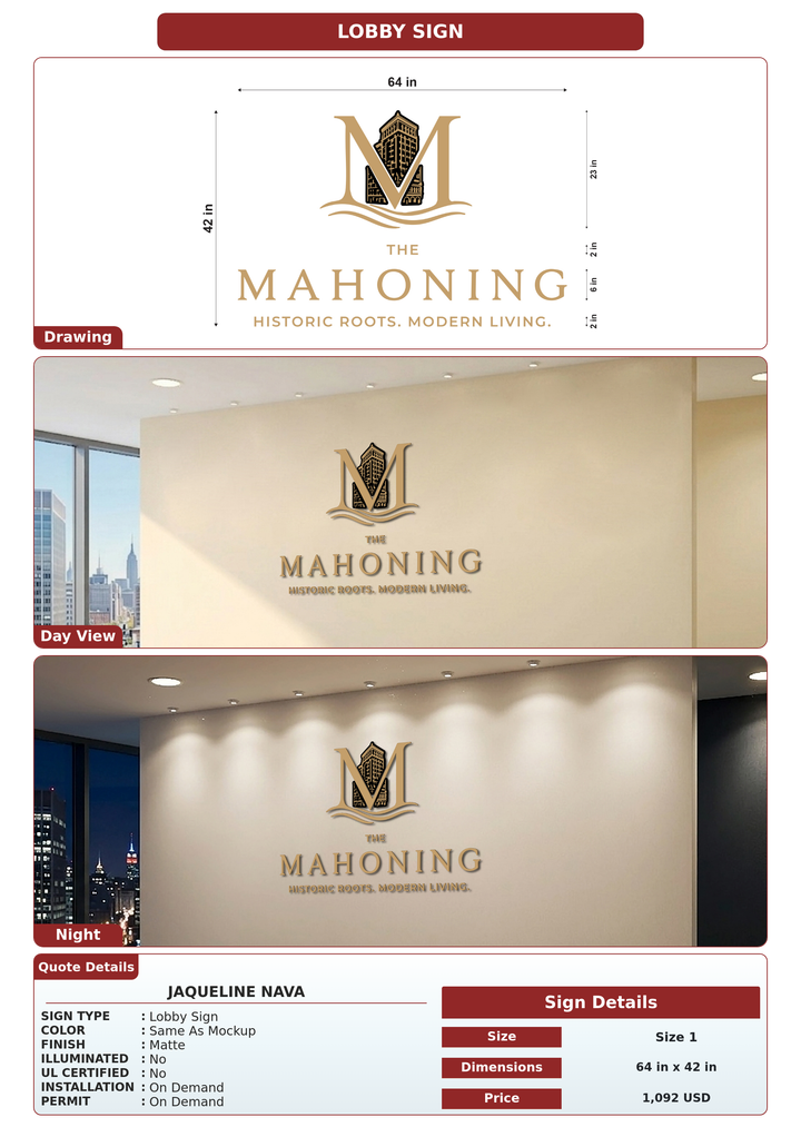 CUSTOM MOCKUP SIGN FOR Jaqueline Nava