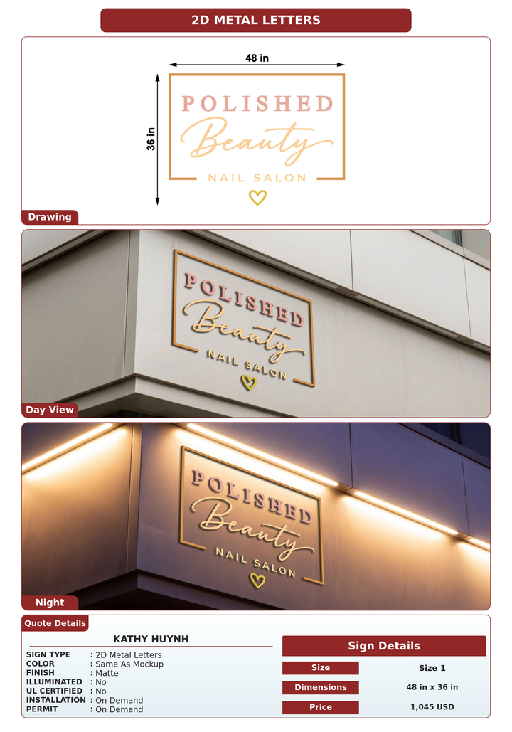 CUSTOM MOCKUP SIGN FOR Kathy Huynh