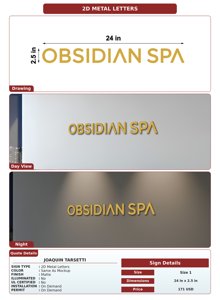 CUSTOM MOCKUP SIGN FOR Joaquin Tarsetti