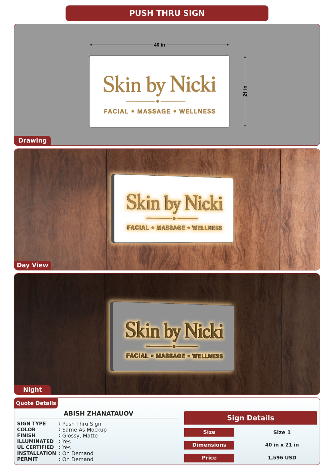 CUSTOM MOCKUP SIGN FOR Abish Zhanatauov