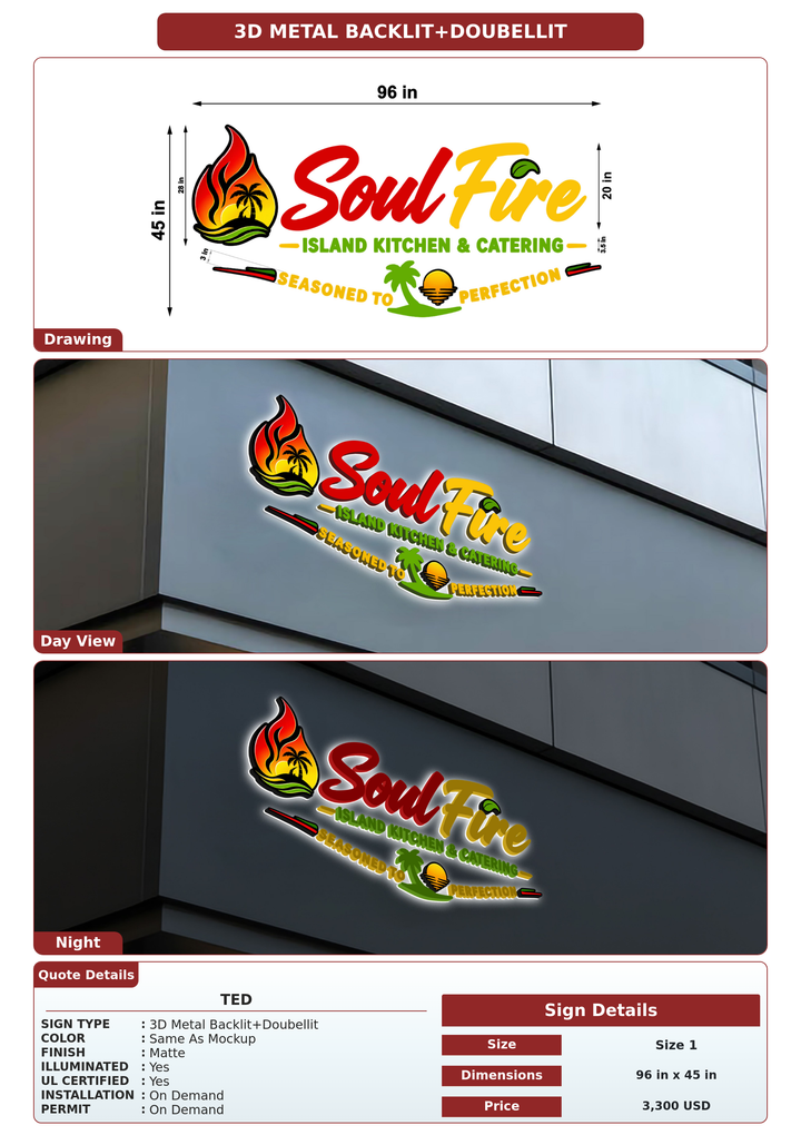 CUSTOM MOCKUP SIGN FOR Ted