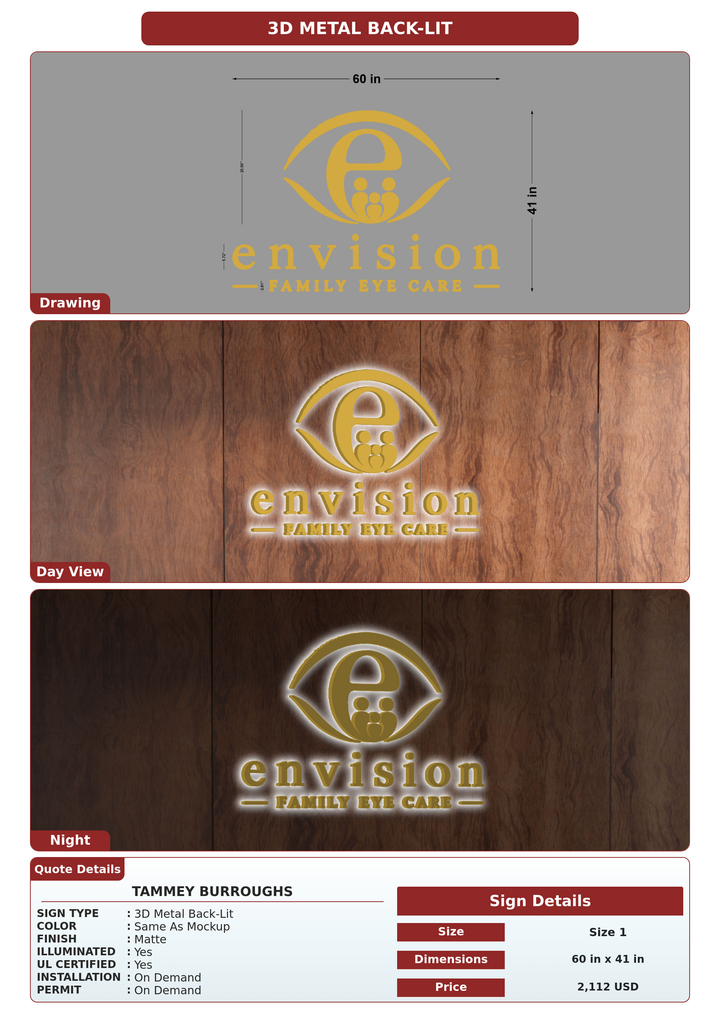 CUSTOM MOCKUP SIGN FOR Tammey Burroughs