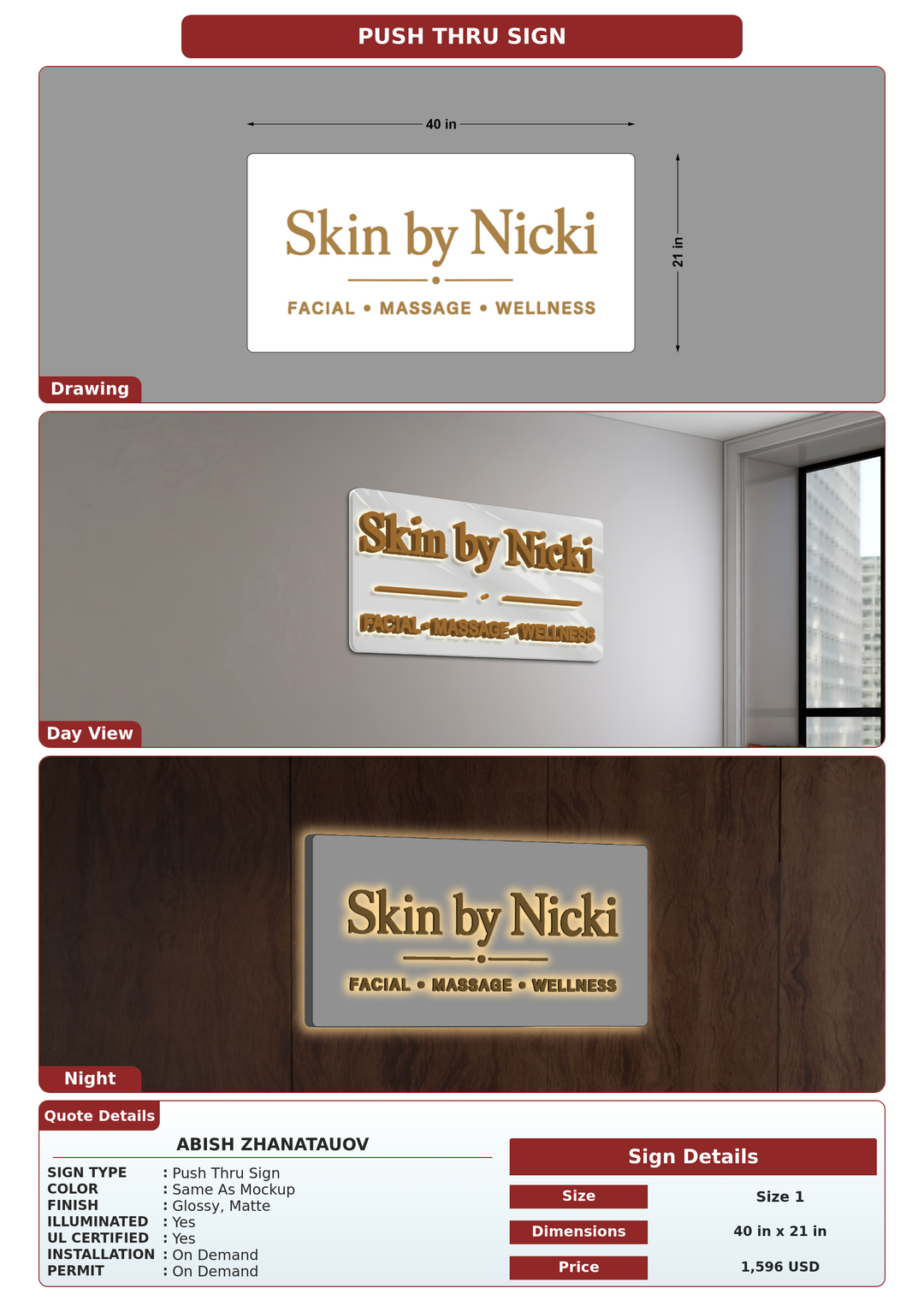 CUSTOM MOCKUP SIGN FOR Abish Zhanatauov