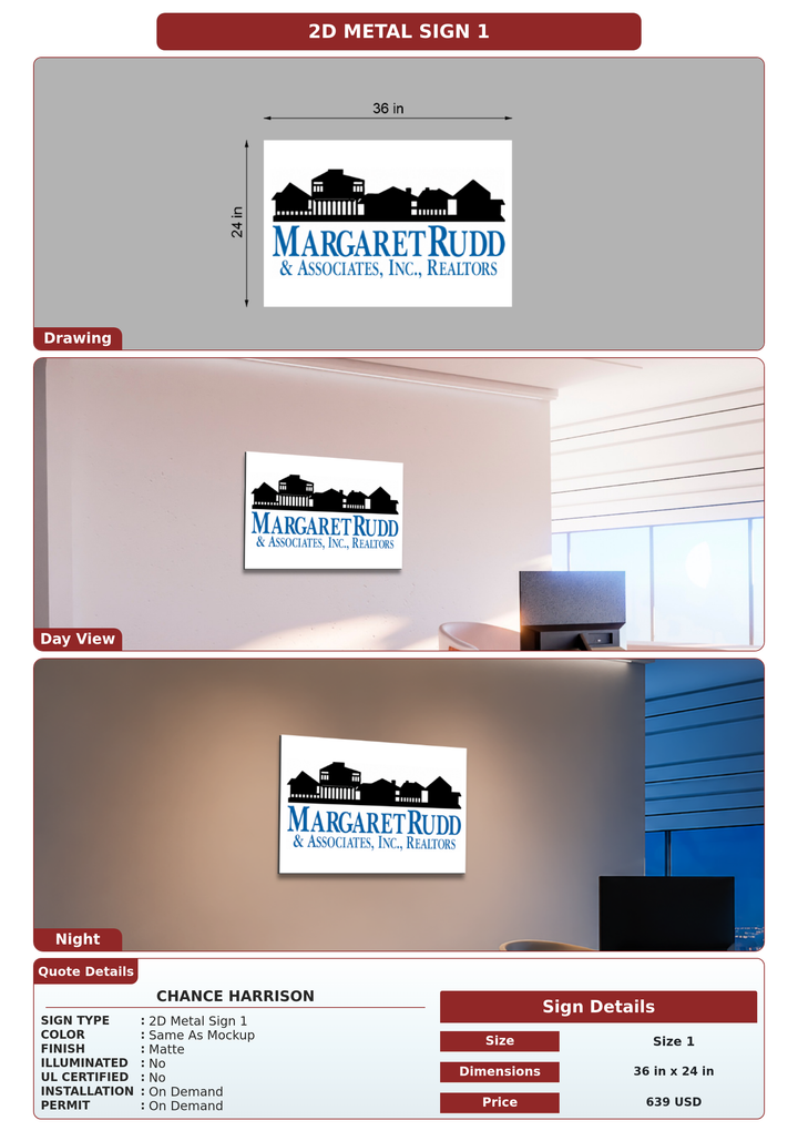 CUSTOM MOCKUP SIGN FOR Chance Harrison