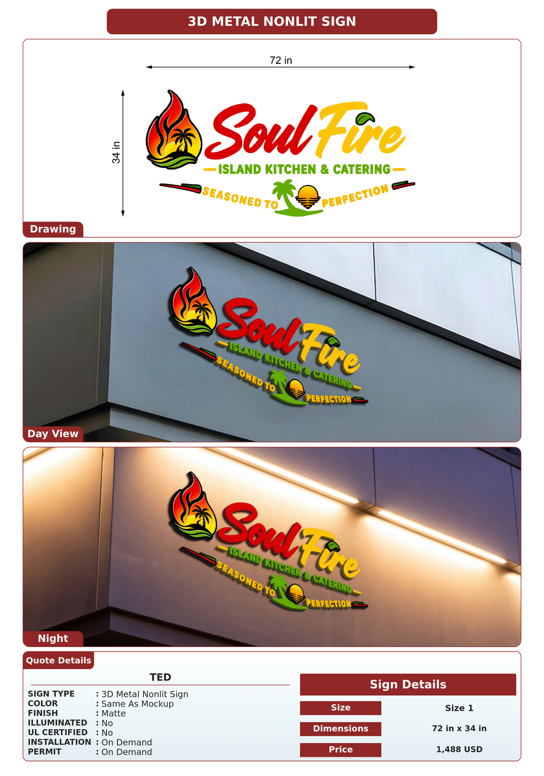 CUSTOM MOCKUP SIGN FOR Ted