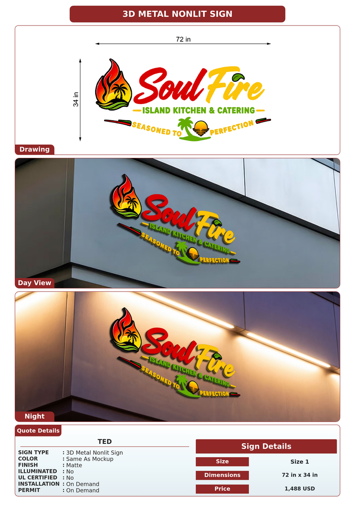 CUSTOM MOCKUP SIGN FOR Ted