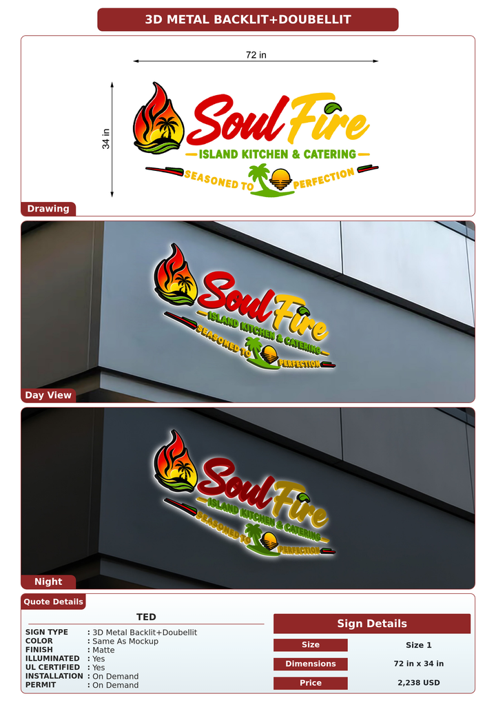 CUSTOM MOCKUP SIGN FOR Ted