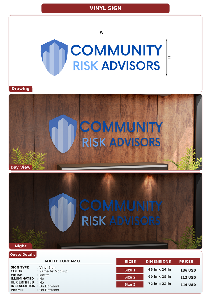 CUSTOM MOCKUP SIGN FOR Maite Lorenzo