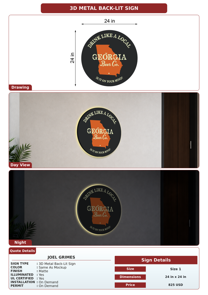 CUSTOM MOCKUP SIGN FOR Joel Grimes