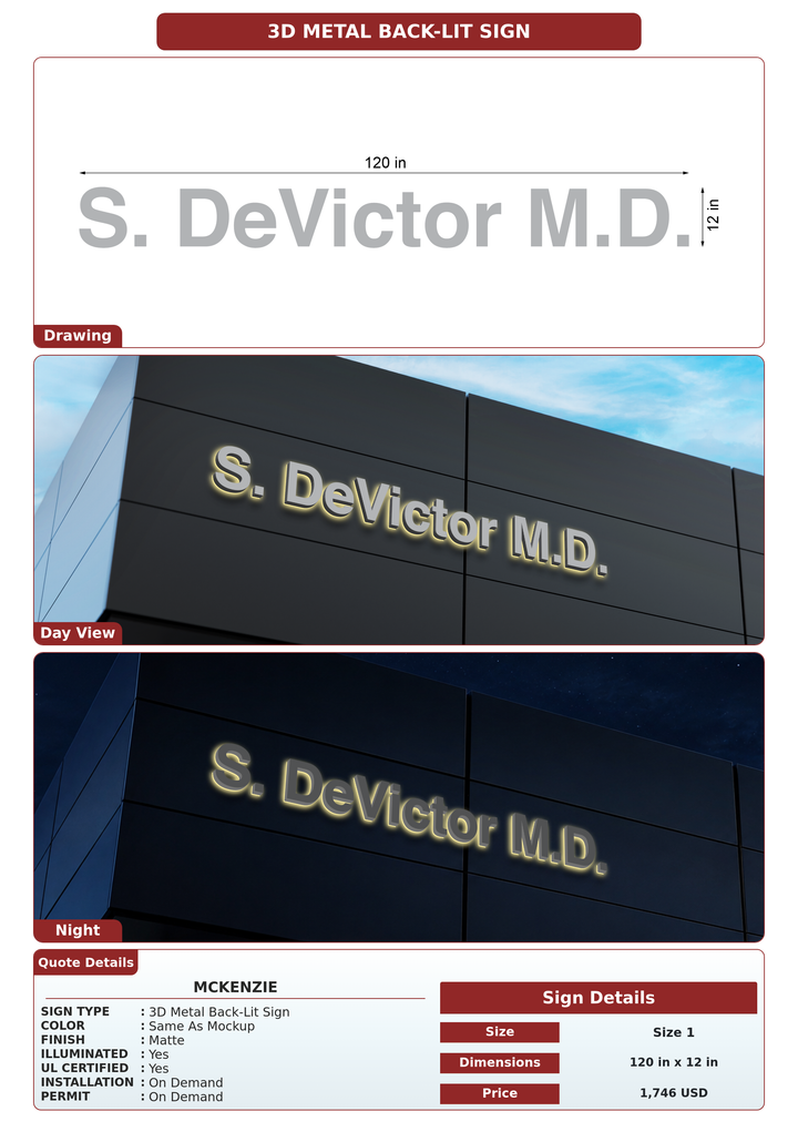 CUSTOM MOCKUP SIGN FOR McKenzie