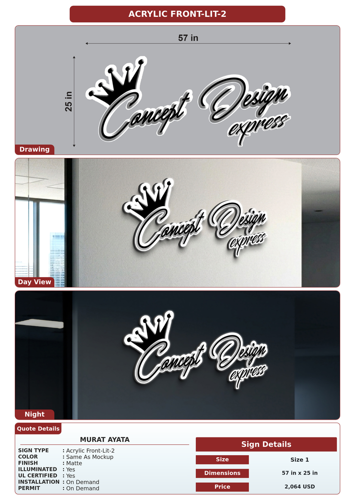 CUSTOM MOCKUP SIGN FOR MURAT AYATA
