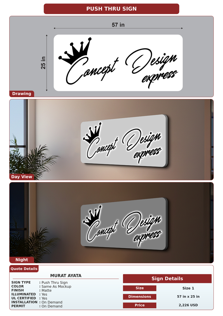 CUSTOM MOCKUP SIGN FOR MURAT AYATA