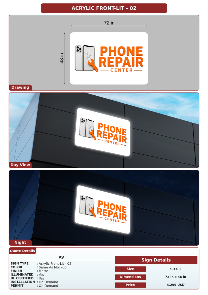 CUSTOM MOCKUP SIGN FOR AV