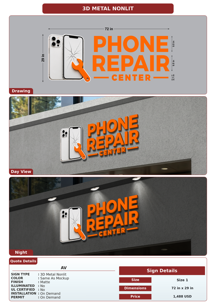 CUSTOM MOCKUP SIGN FOR AV