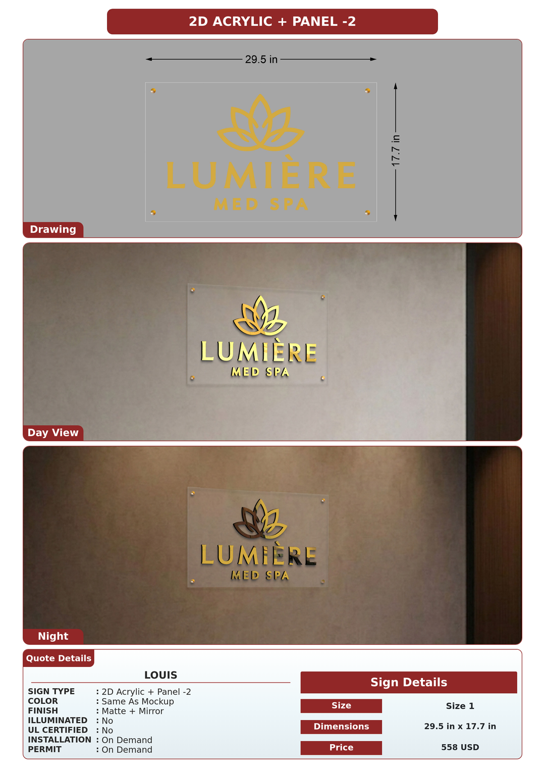 CUSTOM MOCKUP SIGN FOR Louis