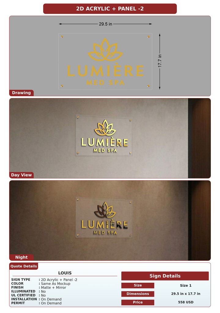 CUSTOM MOCKUP SIGN FOR Louis