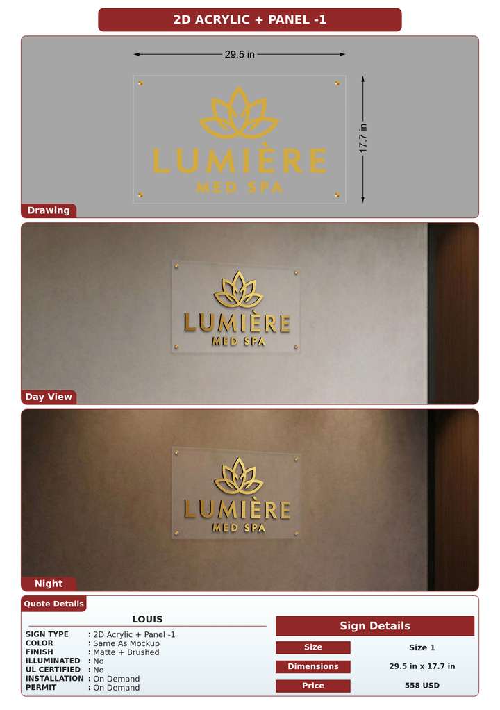 CUSTOM MOCKUP SIGN FOR Louis