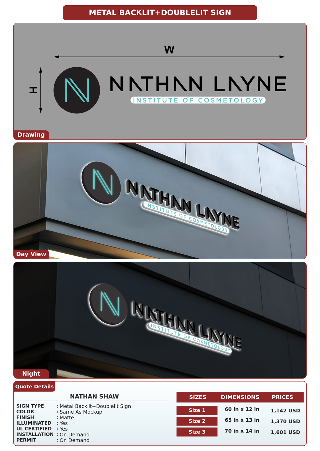 CUSTOM MOCKUP SIGN FOR Nathan Shaw