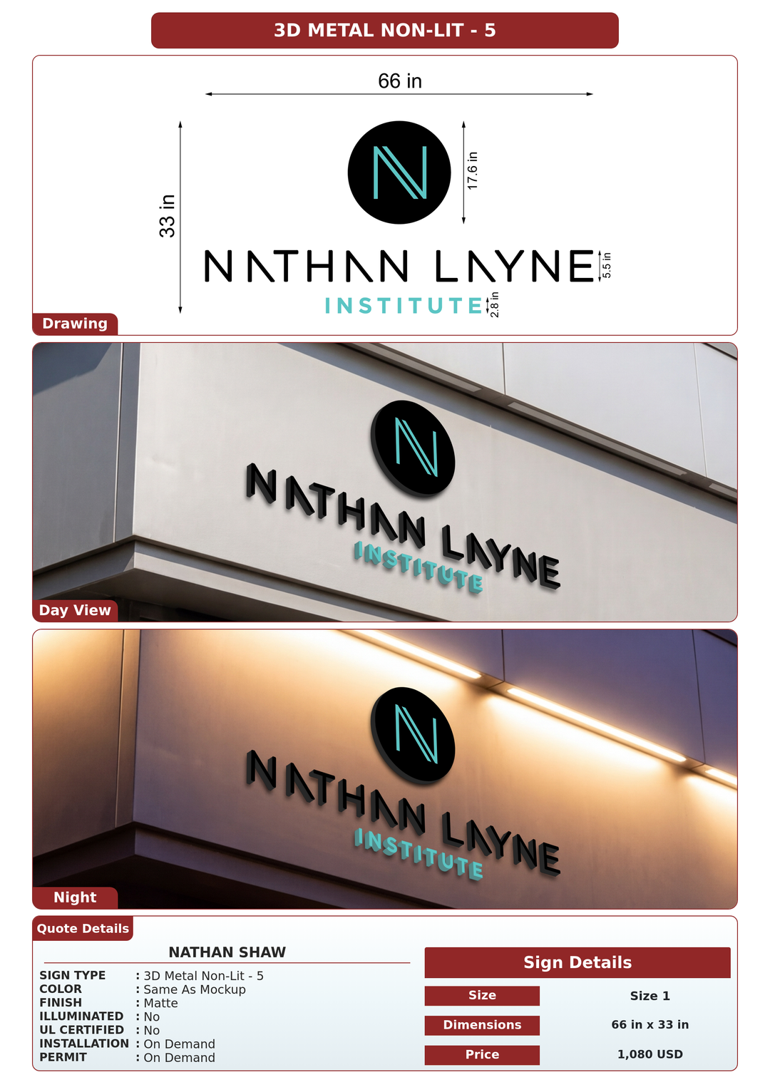 CUSTOM MOCKUP SIGN FOR Nathan Shaw