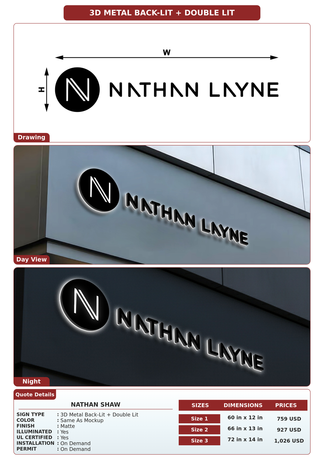 CUSTOM MOCKUP SIGN FOR Nathan Shaw