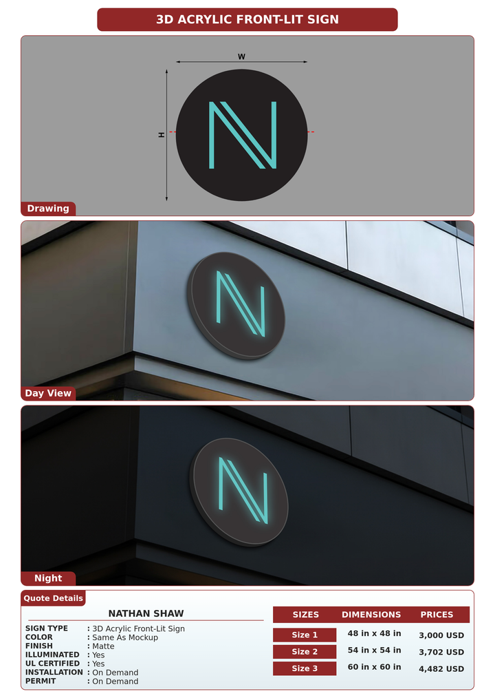 CUSTOM MOCKUP SIGN FOR Nathan Shaw