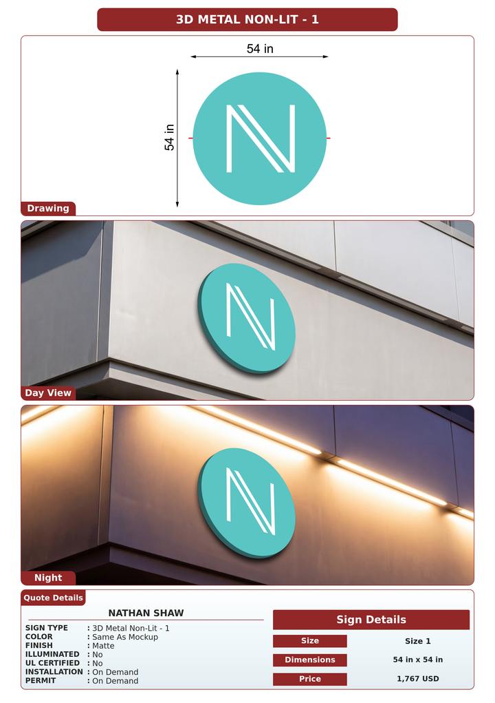 CUSTOM MOCKUP SIGN FOR Nathan Shaw