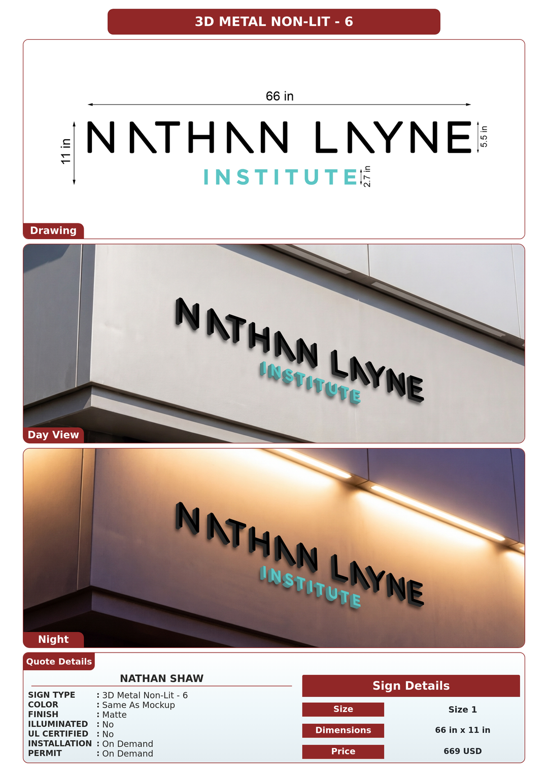 CUSTOM MOCKUP SIGN FOR Nathan Shaw