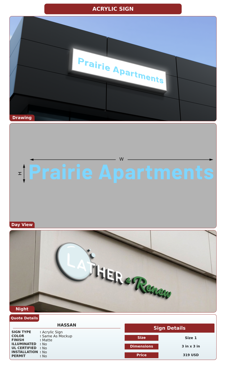 CUSTOM MOCKUP SIGN FOR Hassan