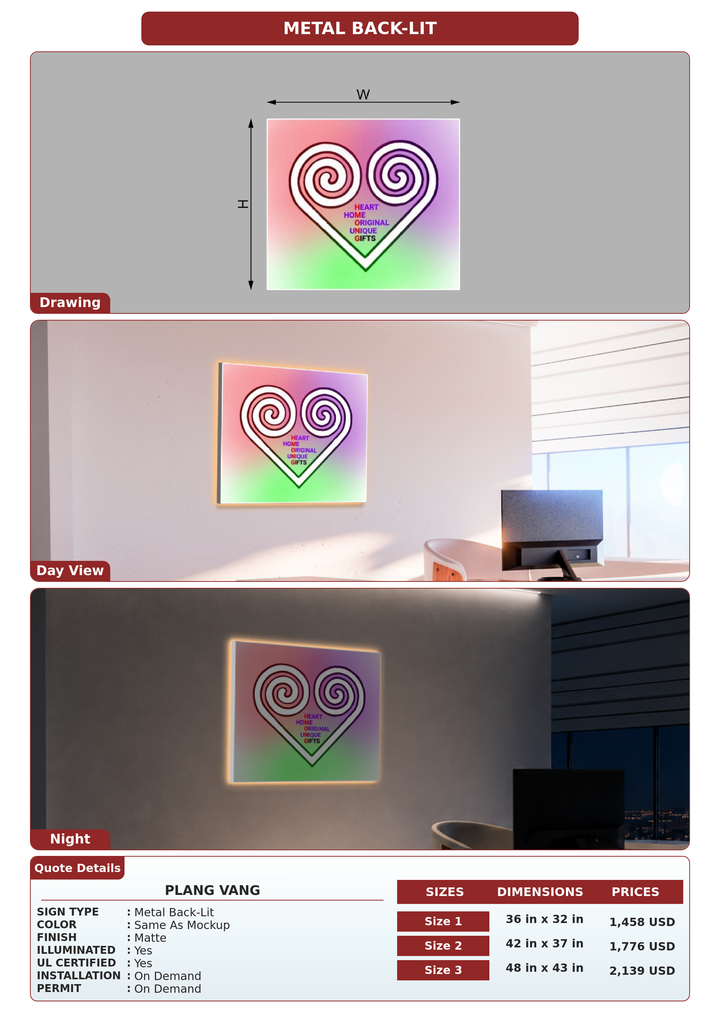 CUSTOM MOCKUP SIGN FOR Plang Vang