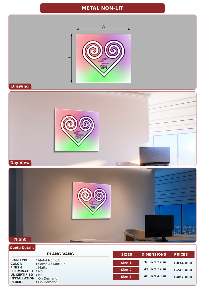 CUSTOM MOCKUP SIGN FOR Plang Vang