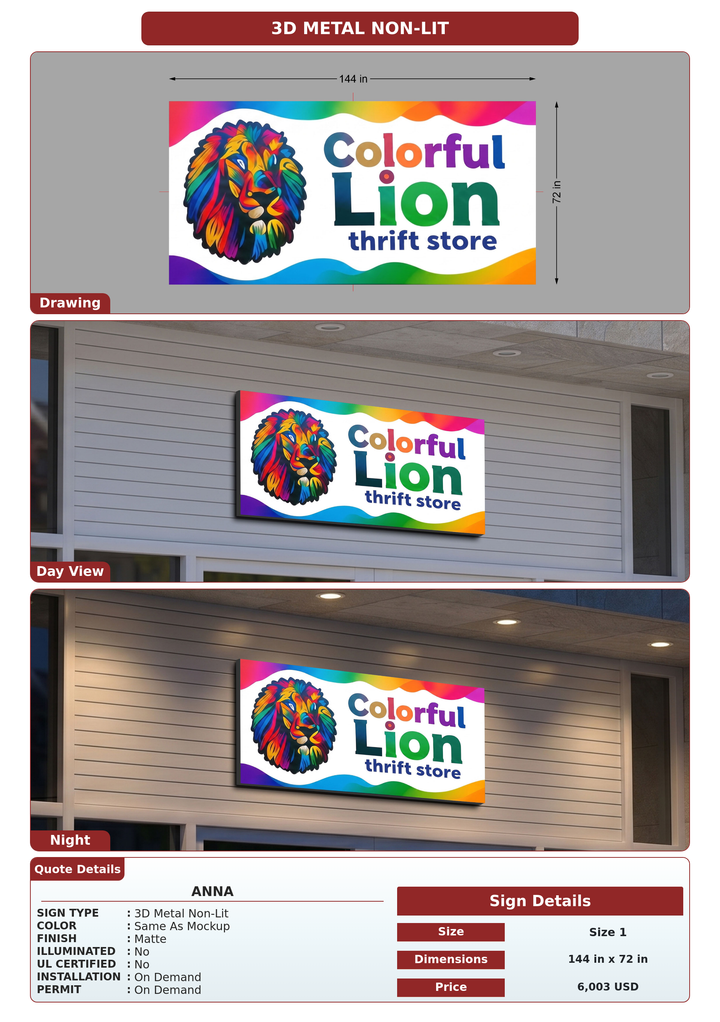 CUSTOM MOCKUP SIGN FOR Anna