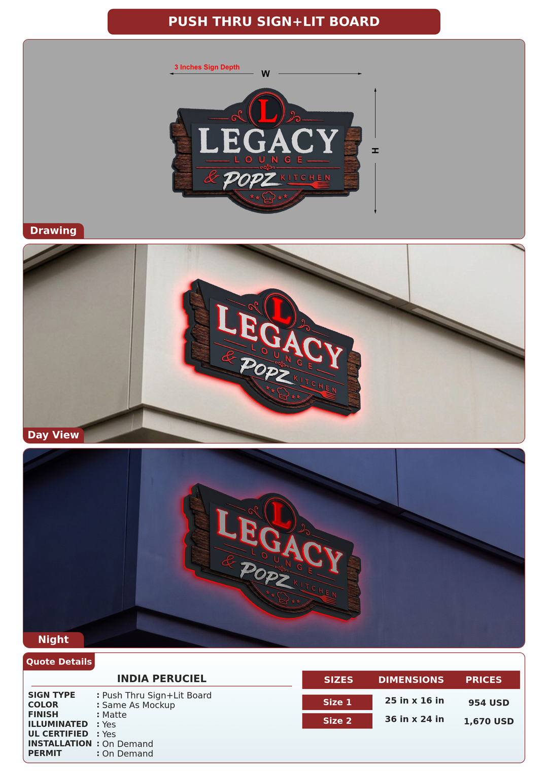 CUSTOM MOCKUP SIGN FOR India Peruciel