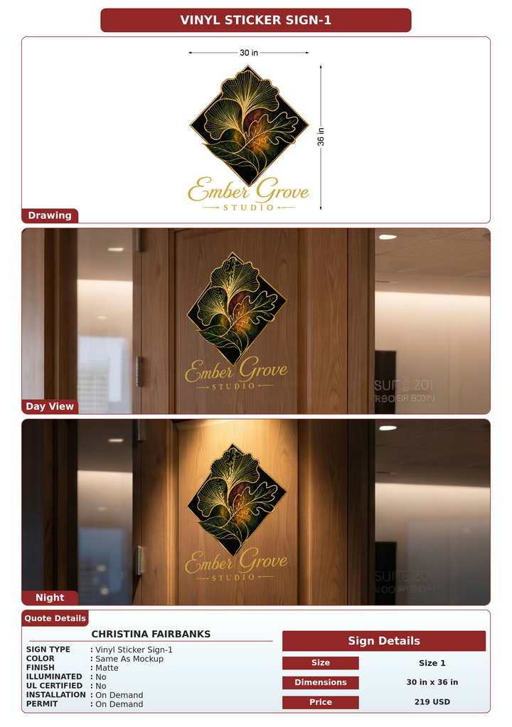 CUSTOM MOCKUP SIGN FOR Christina Fairbanks