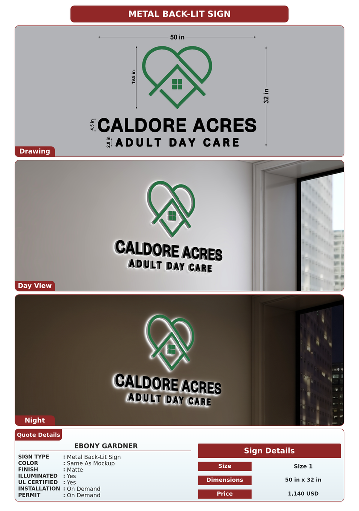 CUSTOM MOCKUP SIGN FOR Ebony Gardner