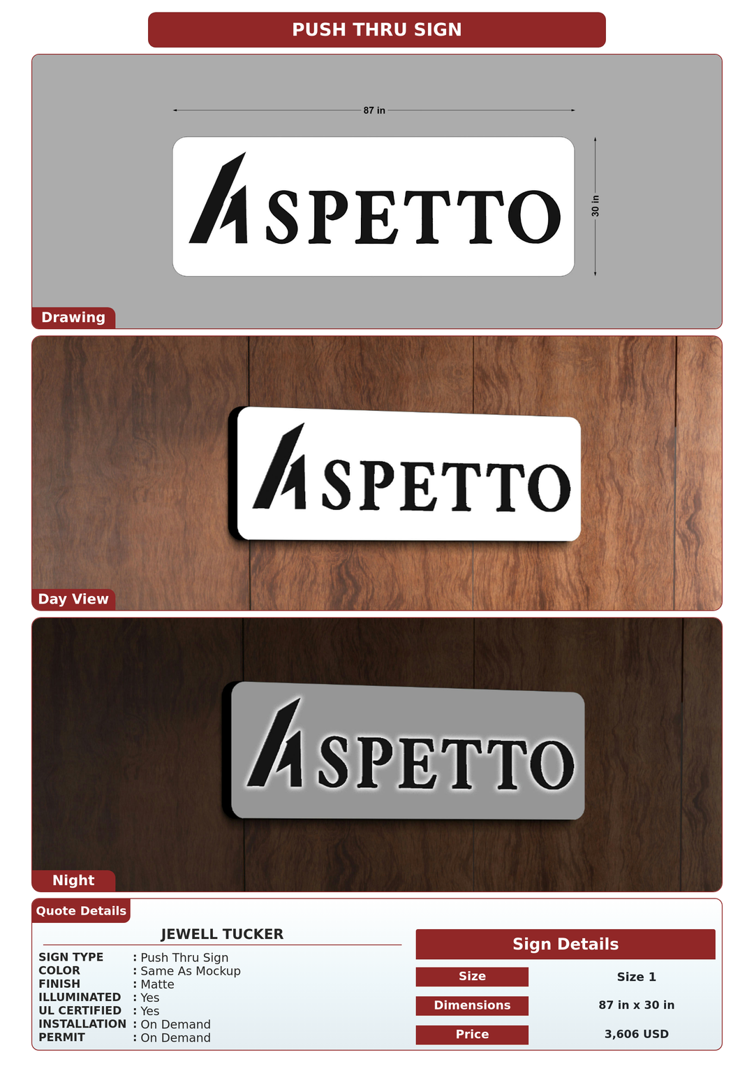 CUSTOM MOCKUP SIGN FOR Jewell Tucker