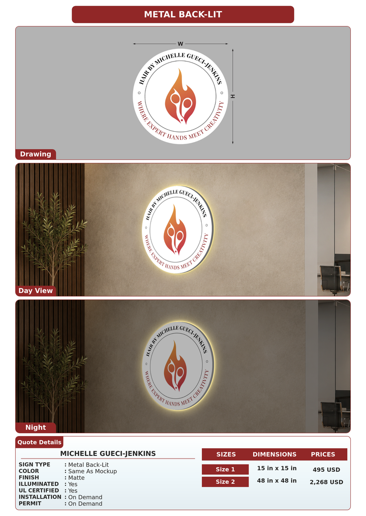CUSTOM MOCKUP SIGN FOR Michelle Gueci-Jenkins