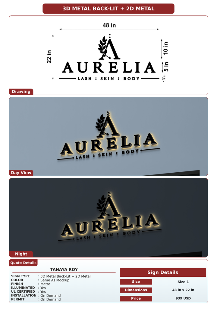 CUSTOM MOCKUP SIGN FOR Tanaya Roy