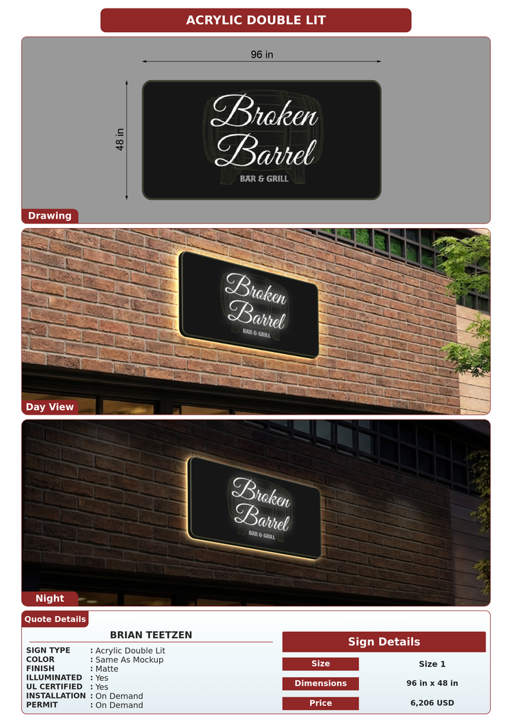 CUSTOM MOCKUP SIGN FOR Brian Teetzen