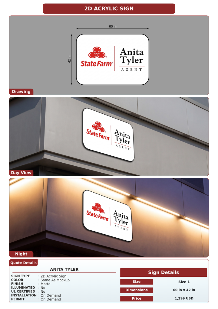CUSTOM MOCKUP SIGN FOR Anita Tyler