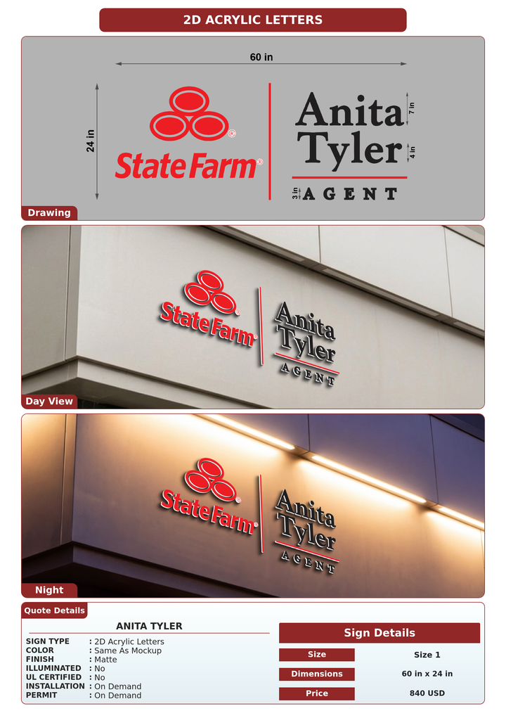 CUSTOM MOCKUP SIGN FOR Anita Tyler