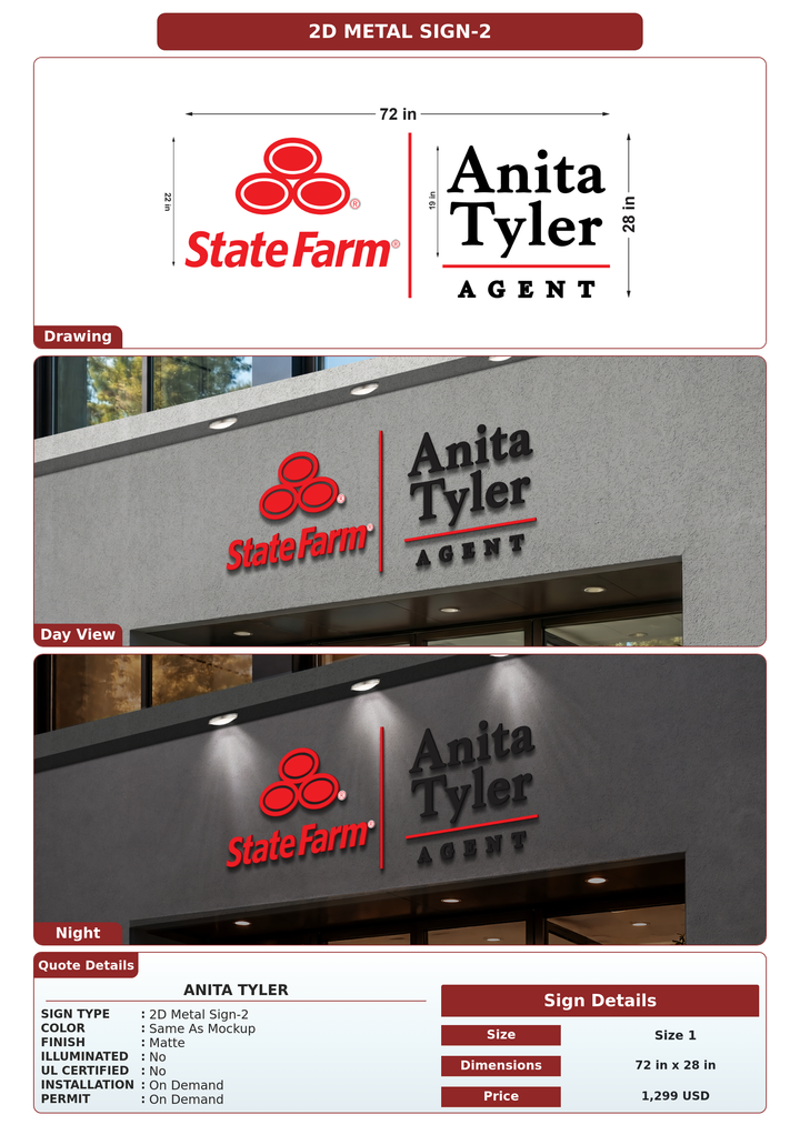 CUSTOM MOCKUP SIGN FOR Anita Tyler