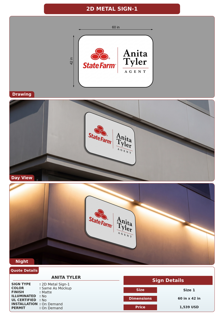 CUSTOM MOCKUP SIGN FOR Anita Tyler