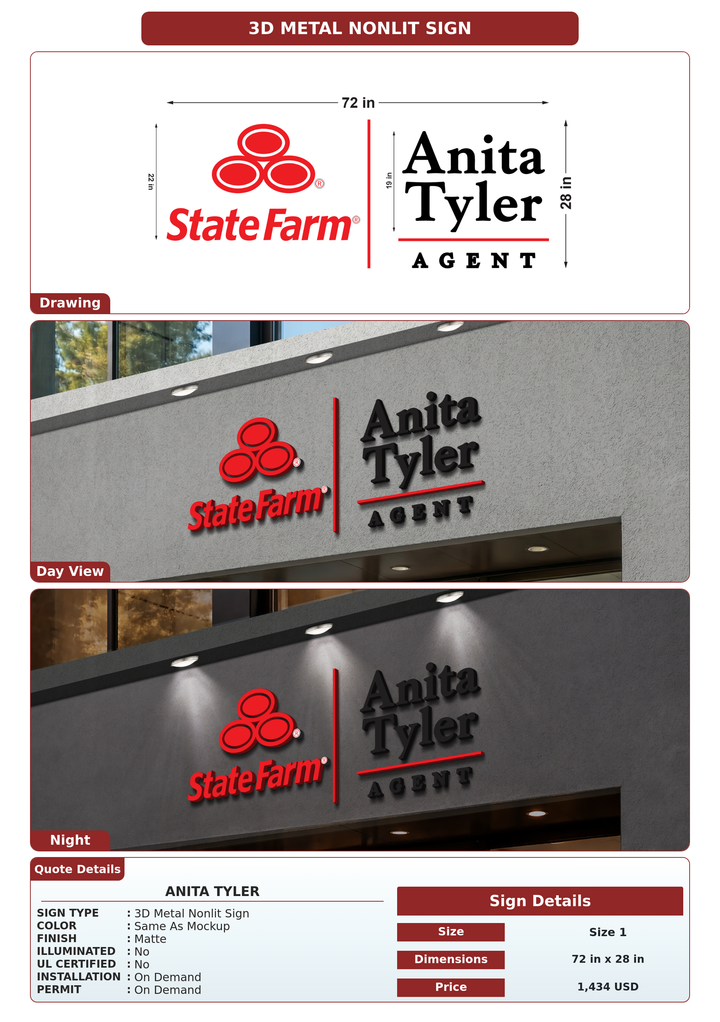 CUSTOM MOCKUP SIGN FOR Anita Tyler