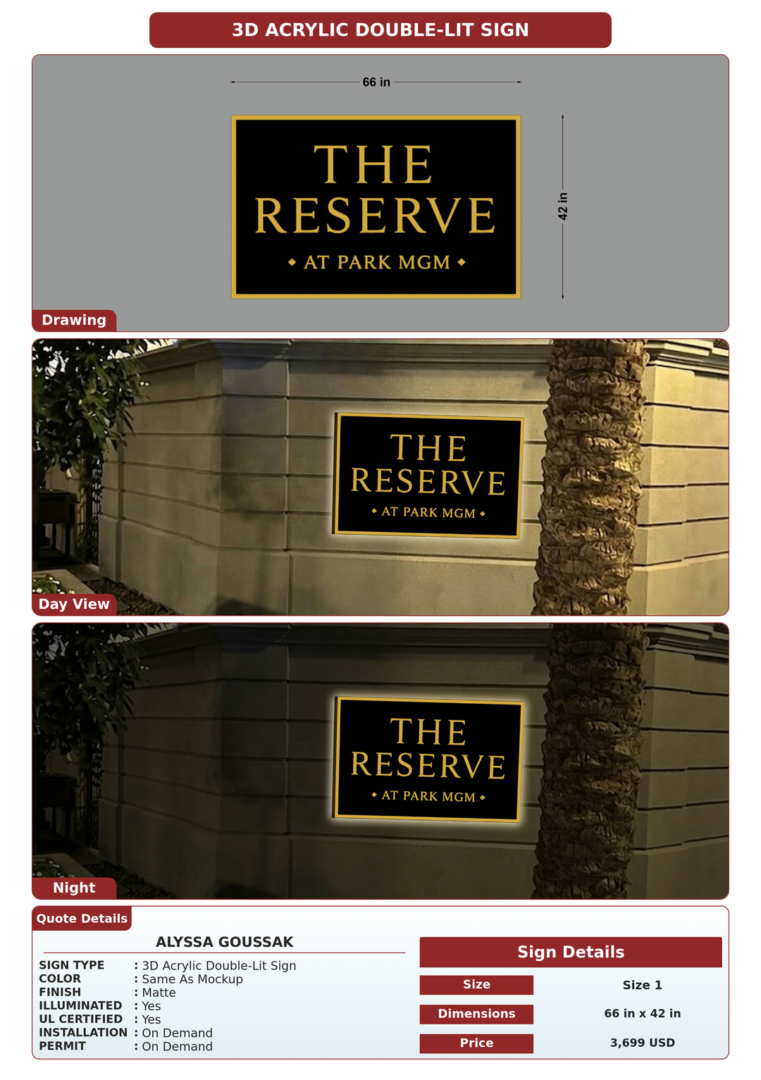 CUSTOM MOCKUP SIGN FOR Alyssa Goussak