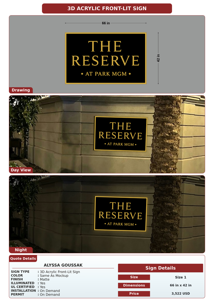 CUSTOM MOCKUP SIGN FOR Alyssa Goussak