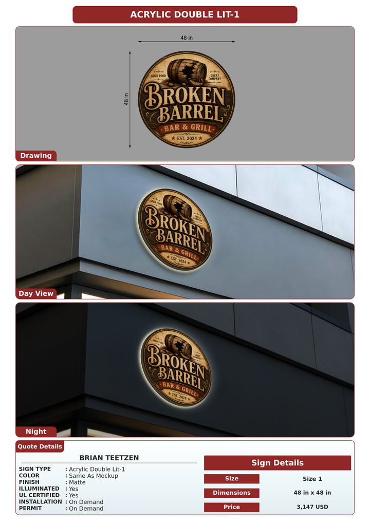 CUSTOM MOCKUP SIGN FOR Brian Teetzen