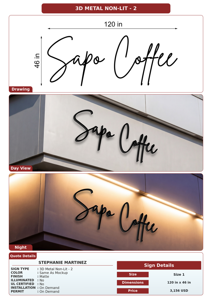CUSTOM MOCKUP SIGN FOR Stephanie Martinez
