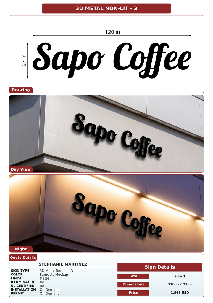 CUSTOM MOCKUP SIGN FOR Stephanie Martinez